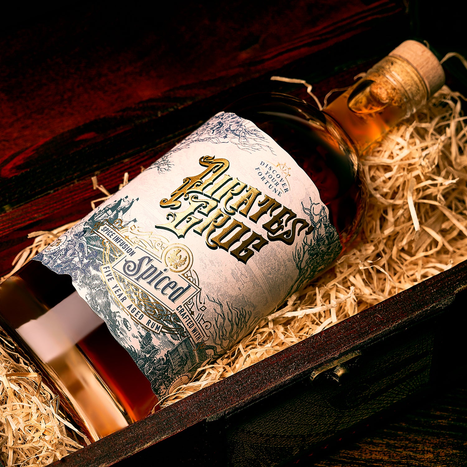 Spiced Rum Gift Set By Pirate's Grog Rum with Personalised Scroll